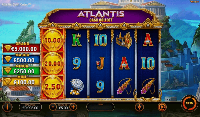 Обзор игрового автомата Atlantis: Cash Collect от Playtech