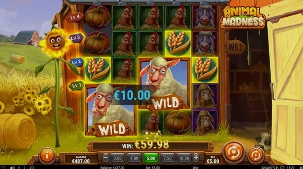 Review of the Animal Madness slot machine from Play'n GO