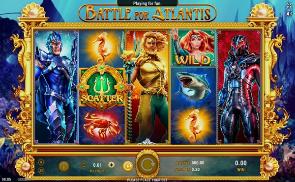 Обзор игрового автомата Battle for Atlantis