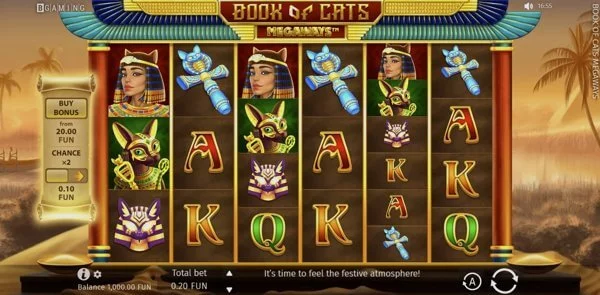 Обзор игрового автомата Book of Cats Megaways (BGaming)