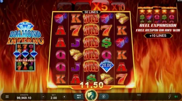 Review of Diamond Inferno slot machine