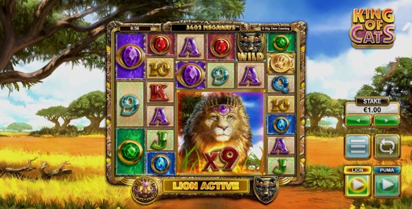 Обзор игрового автомата King of Cats Megaways (Big Time Gaming)