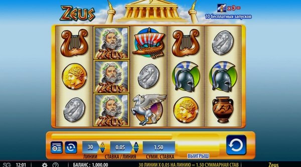 Обзор игрового автомата Zeus