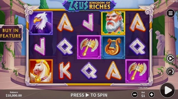 Обзор игрового автомата Zeus Kingdom of Riches (Skywind)